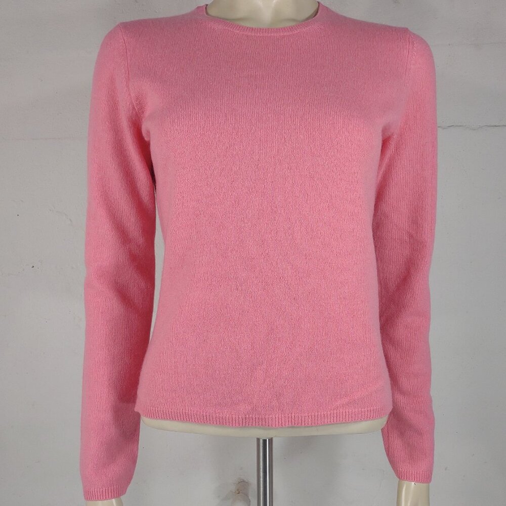 Folio pink 100% Cashmere crew neck pullover sweater ladies Small